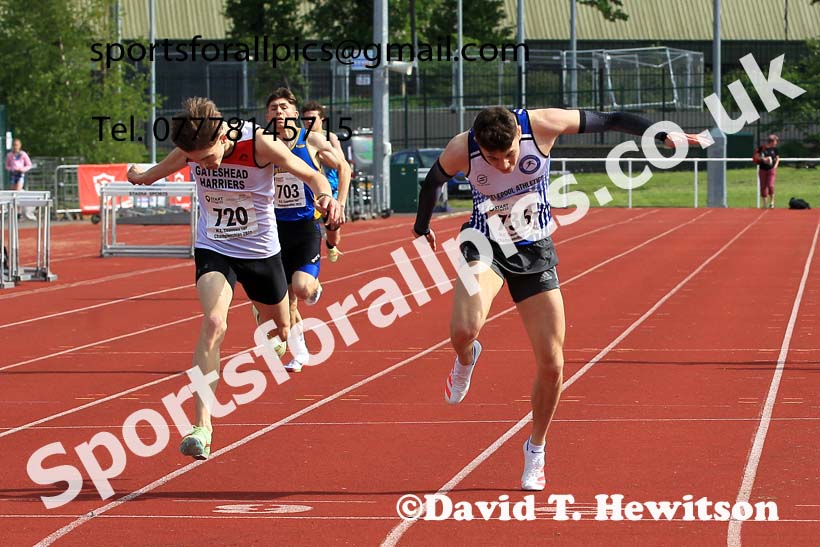 Men and Boys 400 metres, 2022 North Eastern Track and Field Champs., Middlesbrough. David T. Hewitson/Sports for All Pics